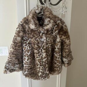 DARLING Lilly Patricia Girl’s Crystal Faux Fur Jacket I Size Large